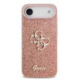 Guess PU Fixed Glitter 4G Metal Logo Zadní Kryt pro iPhone Air Pink