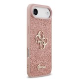 Guess PU Fixed Glitter 4G Metal Logo Zadní Kryt pro iPhone Air Pink