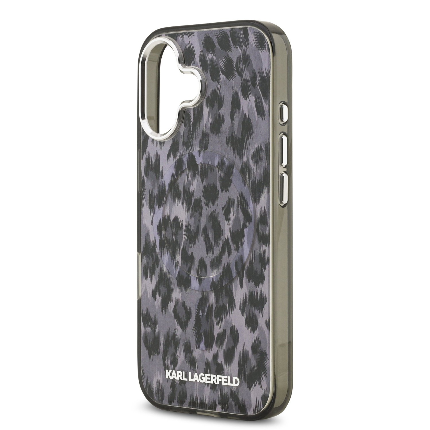 Karl Lagerfeld IML Leopard MagSafe Zadní Kryt pro iPhone 17 Grey