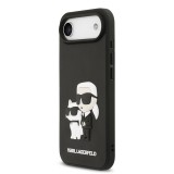Karl Lagerfeld 3D Rubber Karl and Choupette Zadní Kryt pro iPhone Air Black