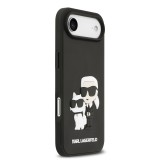 Karl Lagerfeld 3D Rubber Karl and Choupette Zadní Kryt pro iPhone Air Black