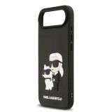 Karl Lagerfeld 3D Rubber Karl and Choupette Zadní Kryt pro iPhone Air Black