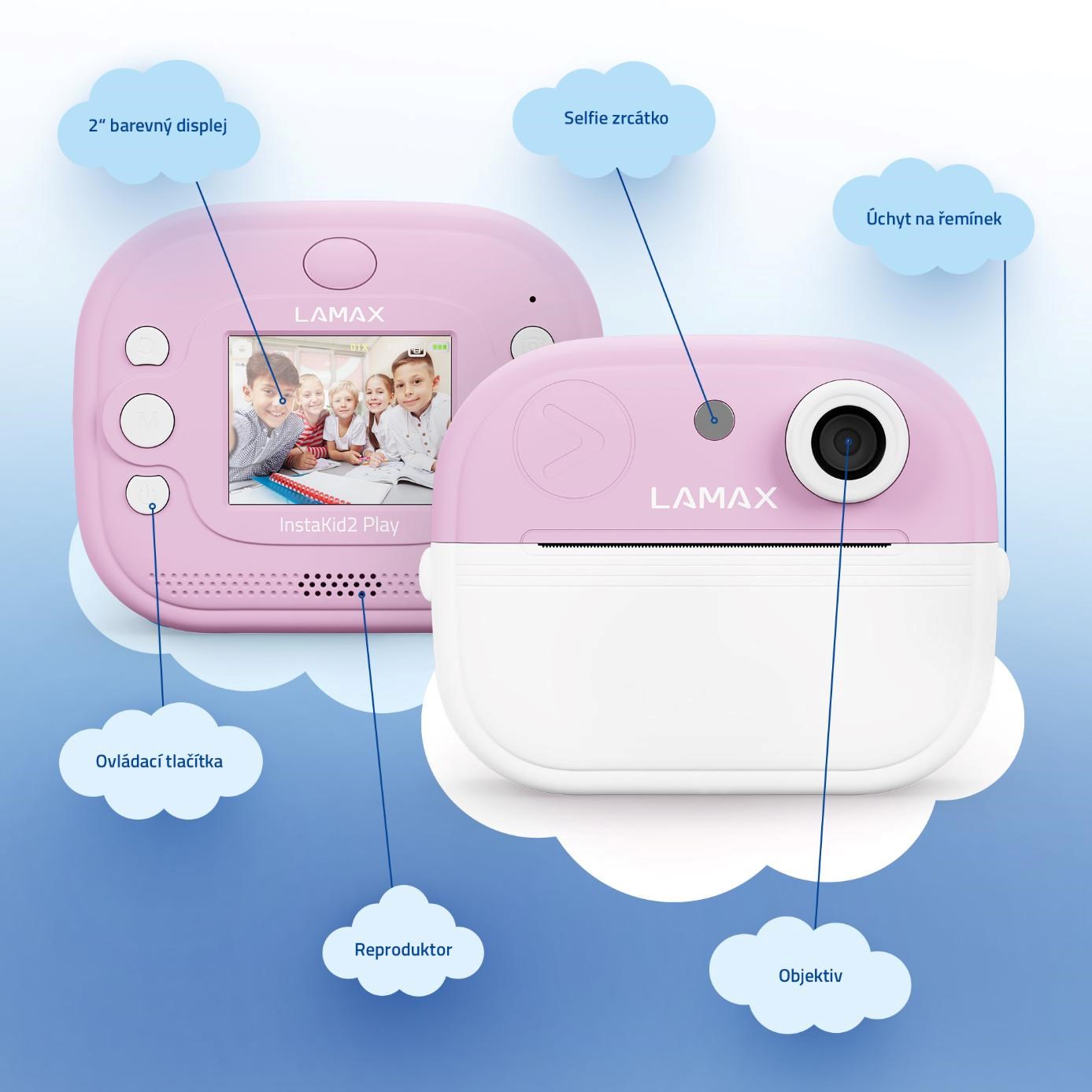 LAMAX InstaKid2 Play růžová