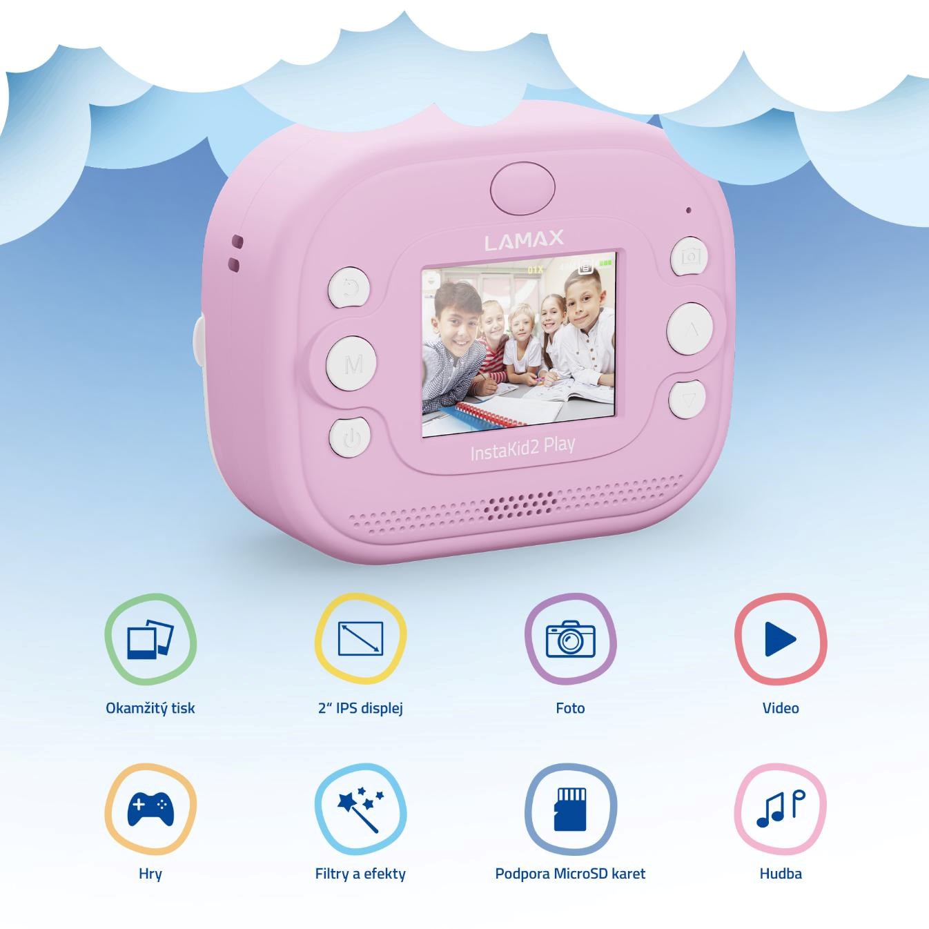 LAMAX InstaKid2 Play růžová