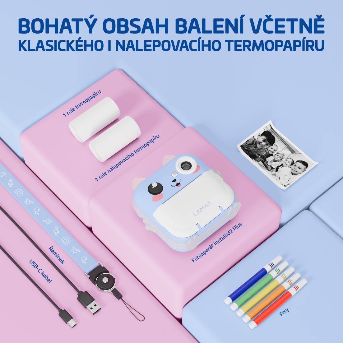 LAMAX InstaKid2 AI Plus modrá