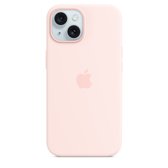 Zadný kryt Silicone Case with MagSafe s Apple iPhone 15, light pink