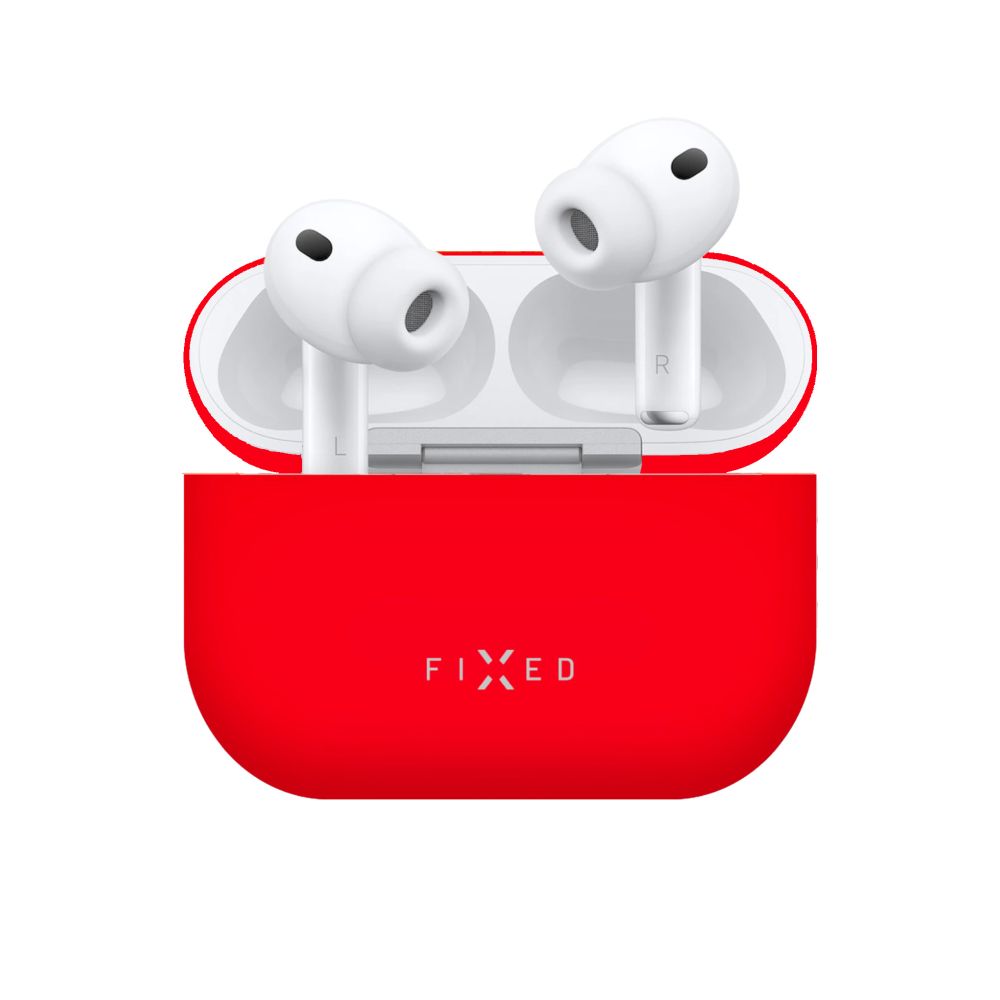 Ultratenké silikonové pouzdro FIXED Silky pro Apple AirPods Pro 3, červené