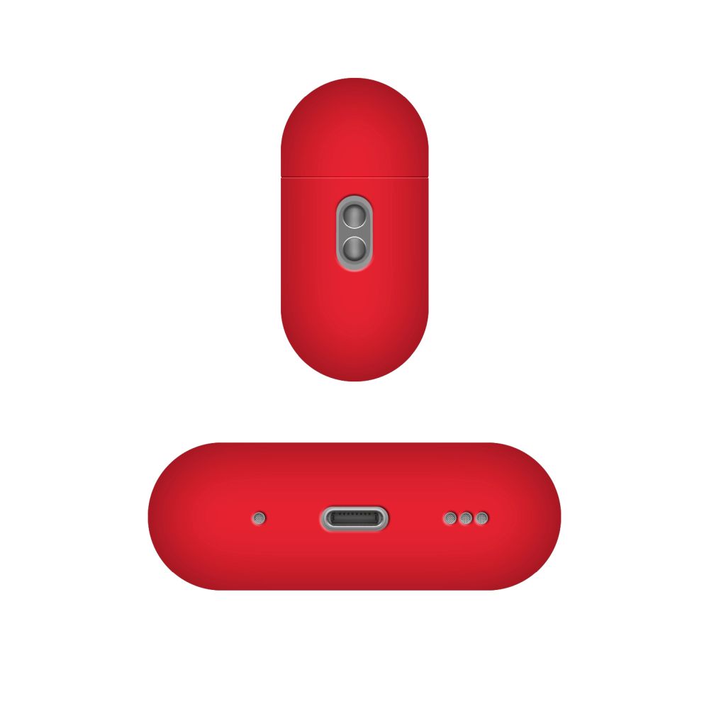 Ultratenké silikonové pouzdro FIXED Silky pro Apple AirPods Pro 3, červené