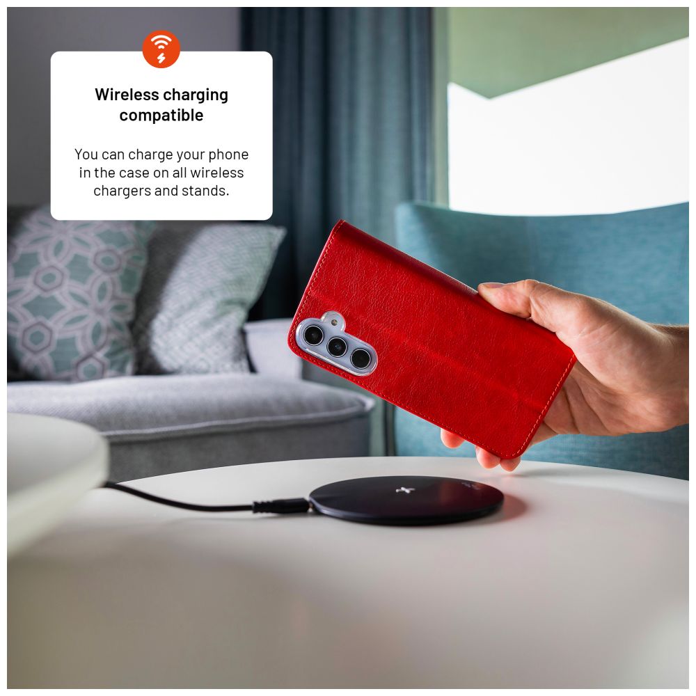 Pouzdro typu kniha FIXED Opus pro Samsung Galaxy A57 5G, červené