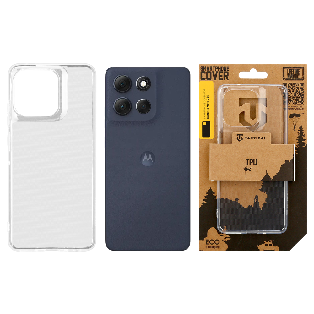 Tactical TPU Kryt pro Motorola Moto G86 Transparent