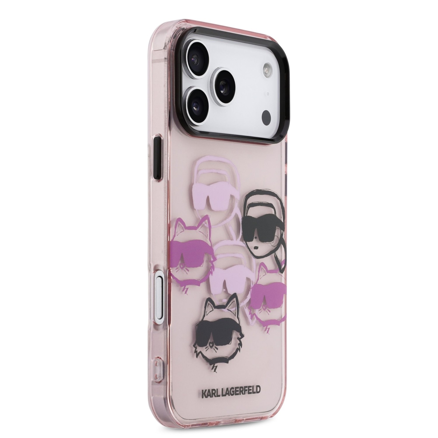 Karl Lagerfeld IML Multi K&CH Heads Zadní Kryt pro iPhone 17 Pro Max Pink
