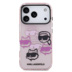 Zadný kryt Karl Lagerfeld IML Multi K&amp;CH Heads pre Apple iPhone 17 Pro, ružová