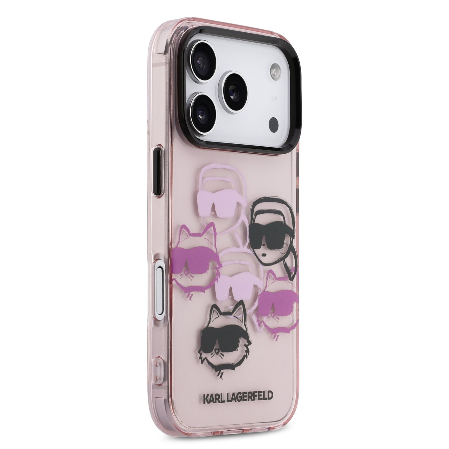 Karl Lagerfeld IML Multi K&CH Heads Zadní Kryt pro iPhone 17 Pro Pink