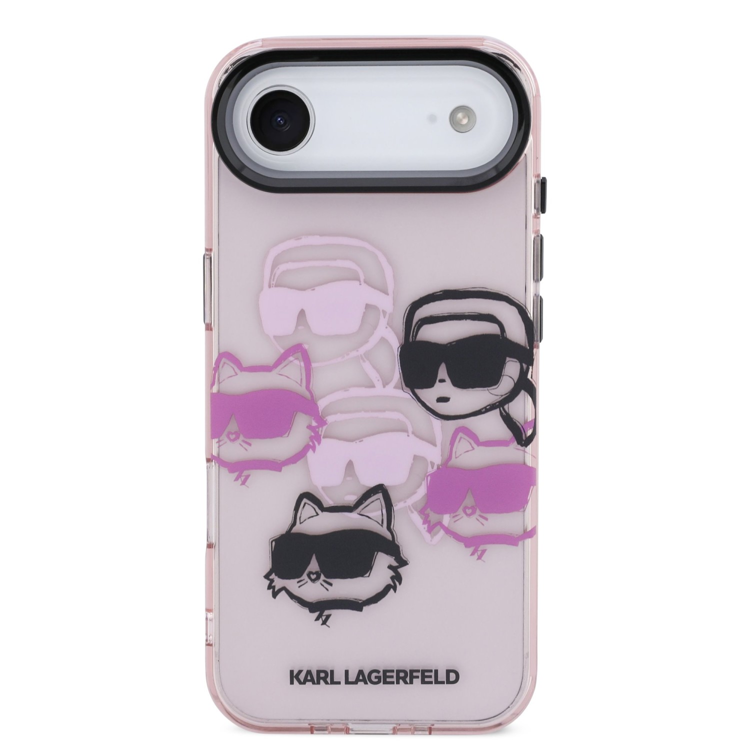 Karl Lagerfeld IML Multi K&CH Heads Zadní Kryt pro iPhone Air Pink