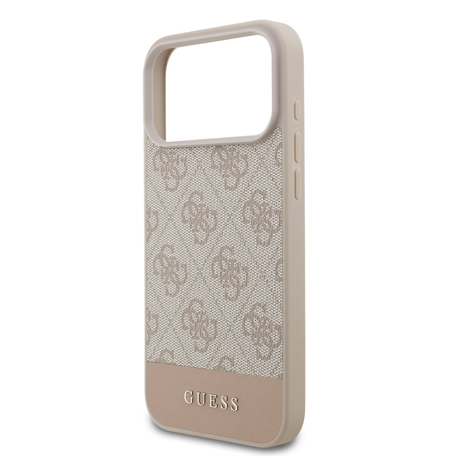 Guess PU 4G Stripe Zadní Kryt pro iPhone 17 Pro Max Pink