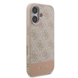 Guess PU 4G Stripe Zadní Kryt pro iPhone 17 Pink