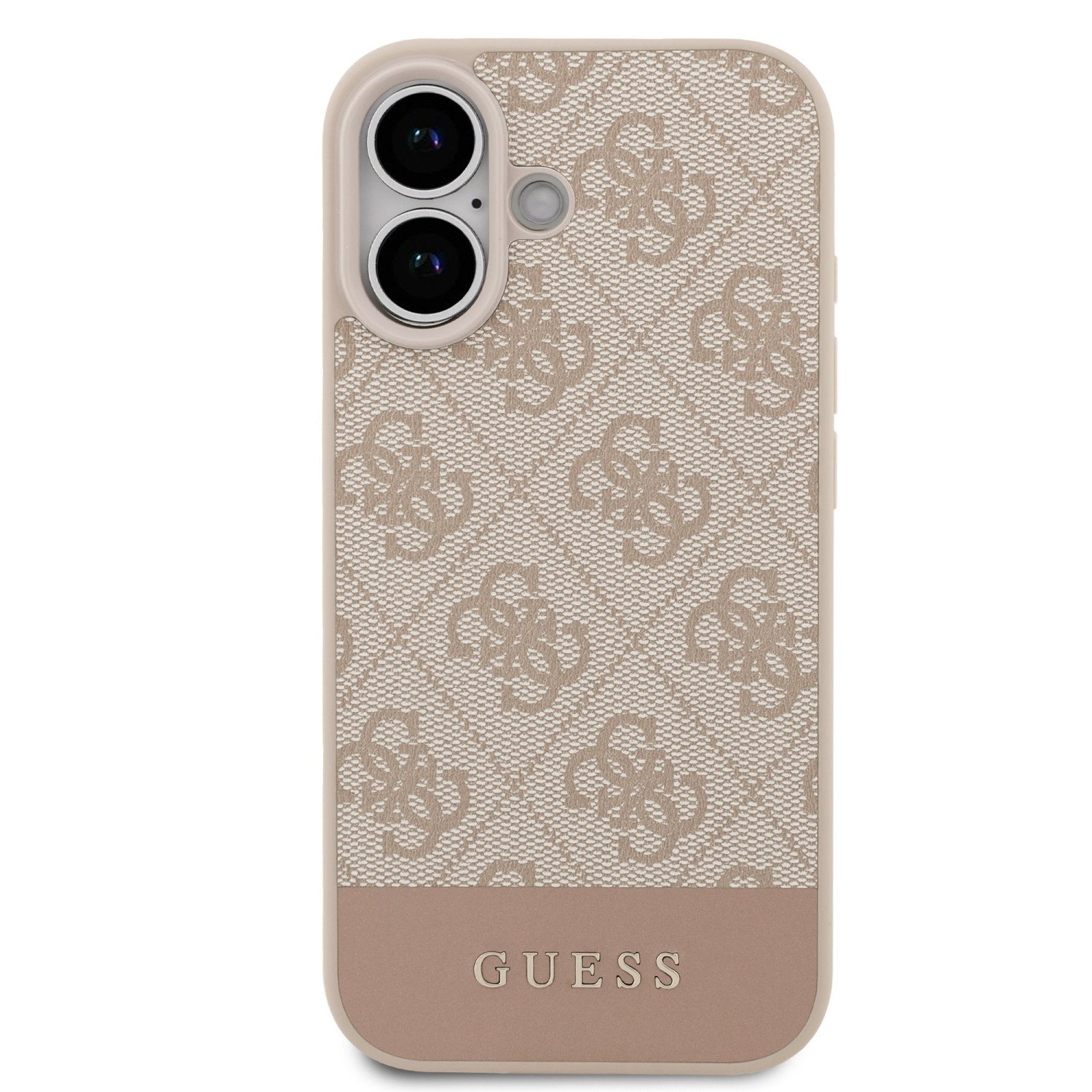 Guess PU 4G Stripe Zadní Kryt pro iPhone 17 Pink