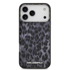 Zadný kryt Karl Lagerfeld IML Leopard MagSafe pre Apple iPhone 17 Pro Max, sivá