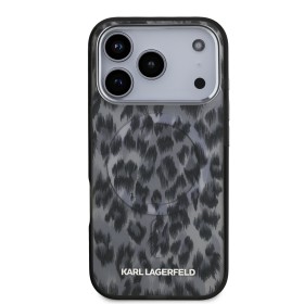 Zadný kryt Karl Lagerfeld IML Leopard MagSafe pre Apple iPhone 17 Pro, sivá
