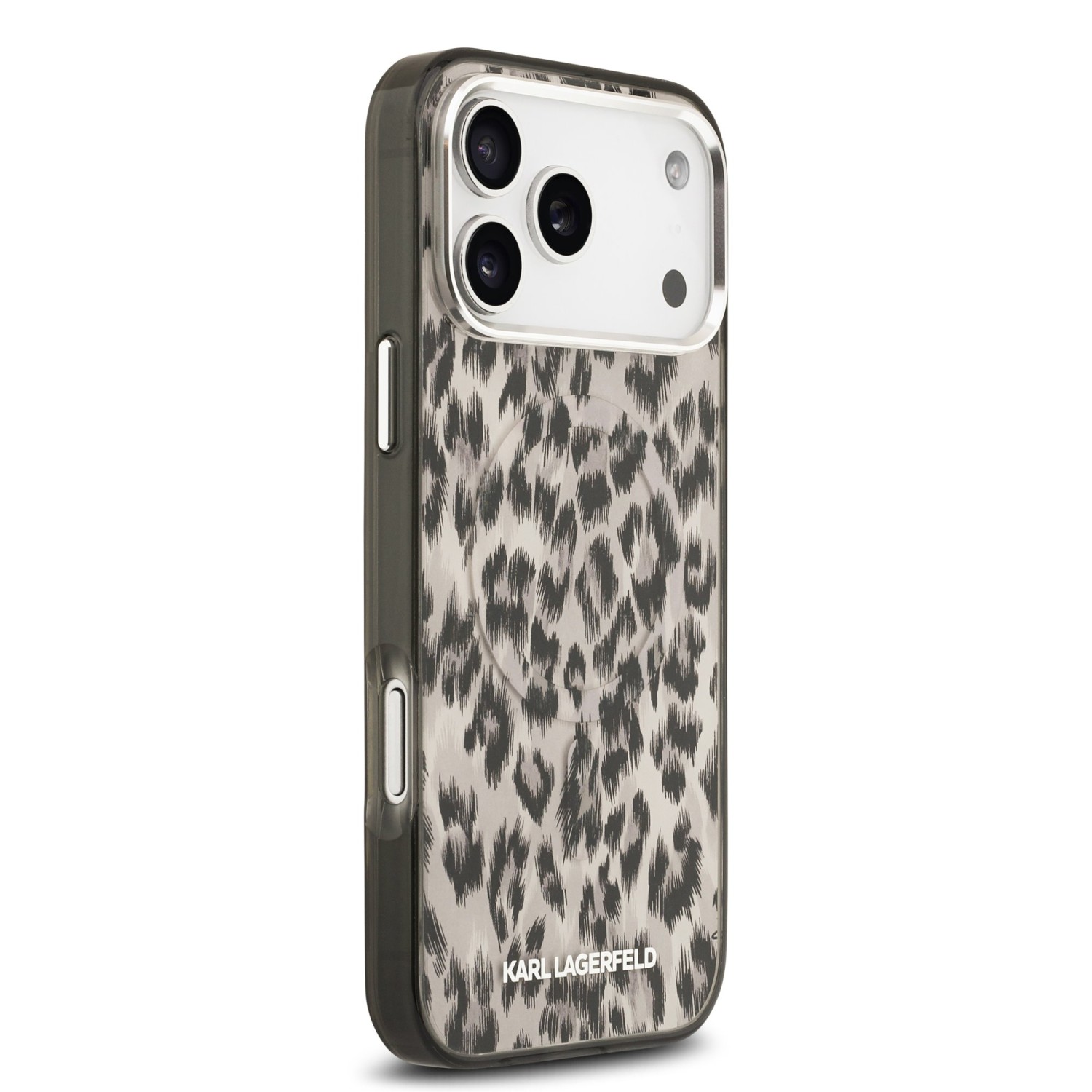 Karl Lagerfeld IML Leopard MagSafe Zadní Kryt pro iPhone 17 Pro Max Brown
