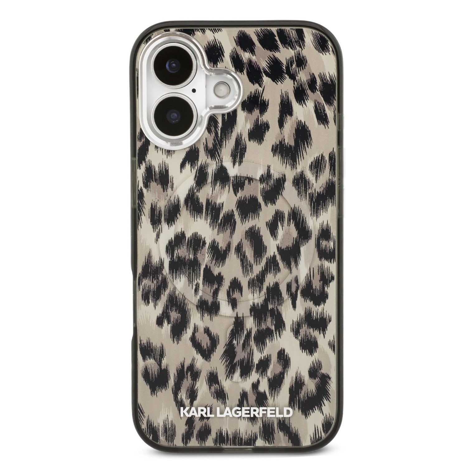 Karl Lagerfeld IML Leopard MagSafe Zadní Kryt pro iPhone 17 Brown