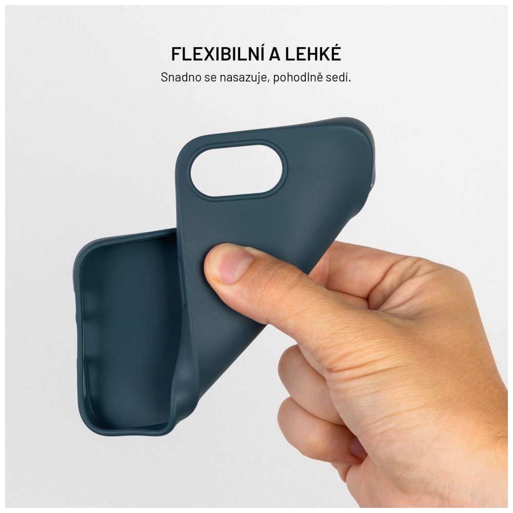 TPU gelový kryt FIXED ReStory pro Apple iPhone 16, modrý