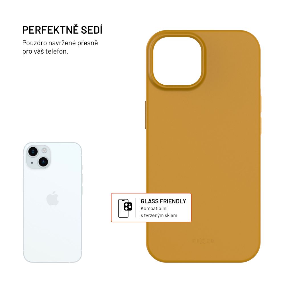 TPU gelový kryt FIXED ReStory pro Apple iPhone 15, zlatý