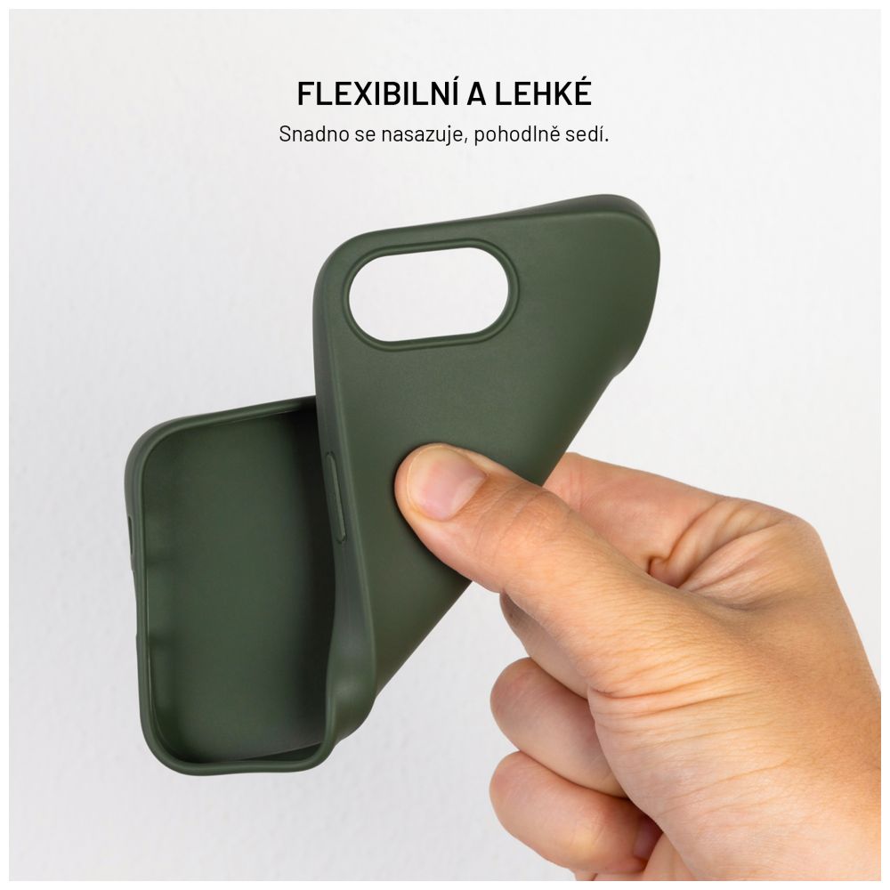 TPU gelový kryt FIXED ReStory pro Apple iPhone 15, zelený