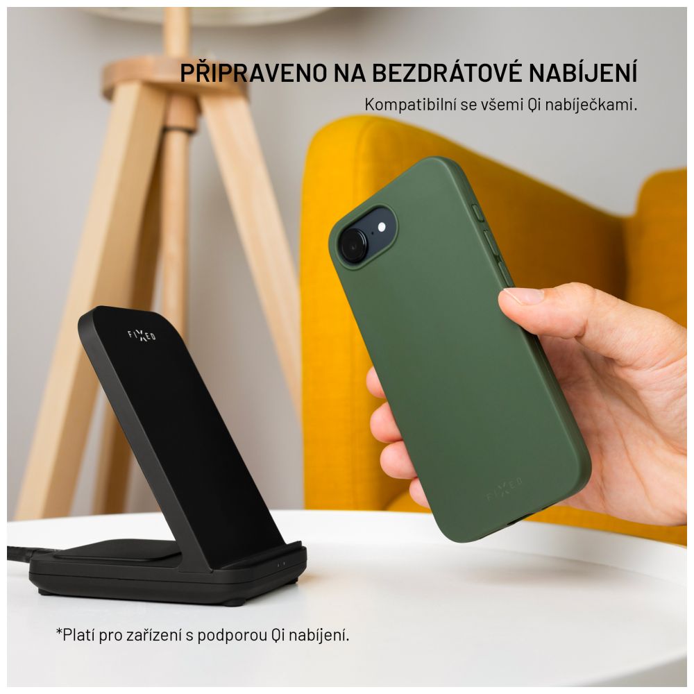 TPU gelový kryt FIXED ReStory pro Apple iPhone 15, zelený