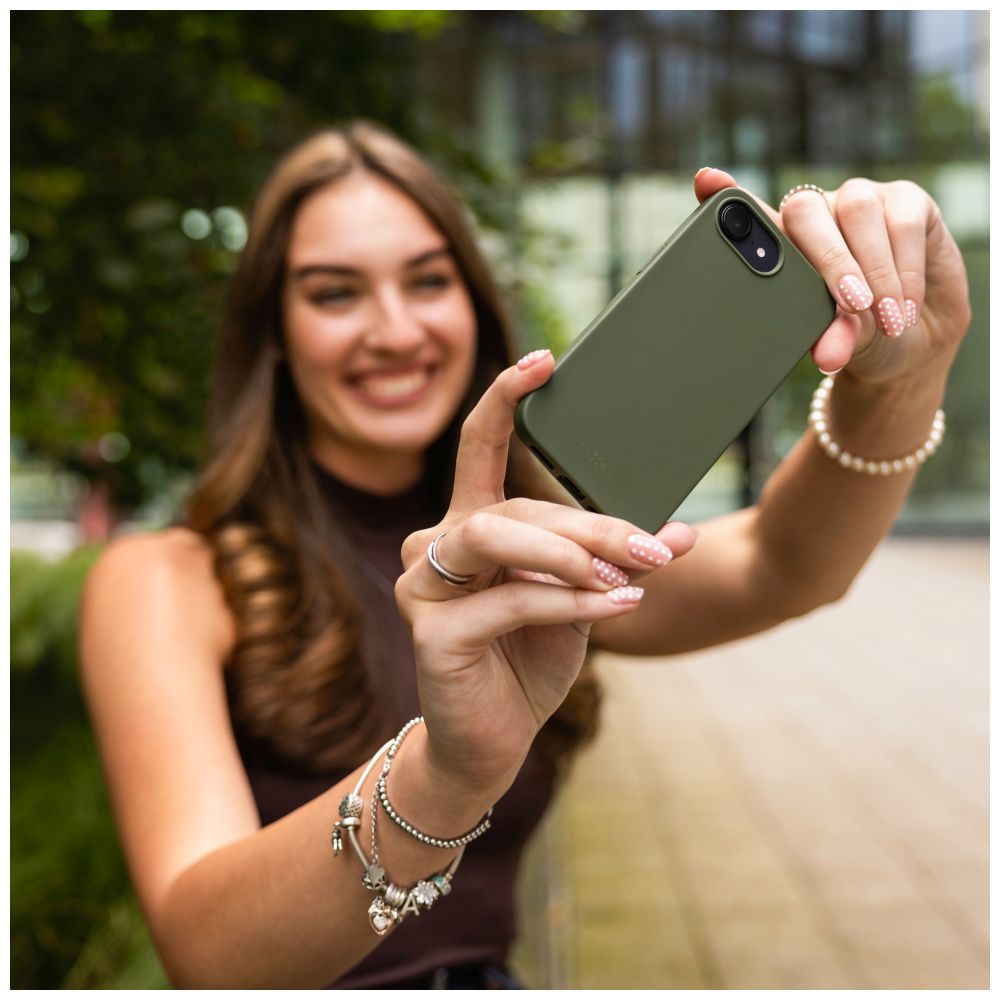 TPU gelový kryt FIXED ReStory pro Apple iPhone 15, zelený