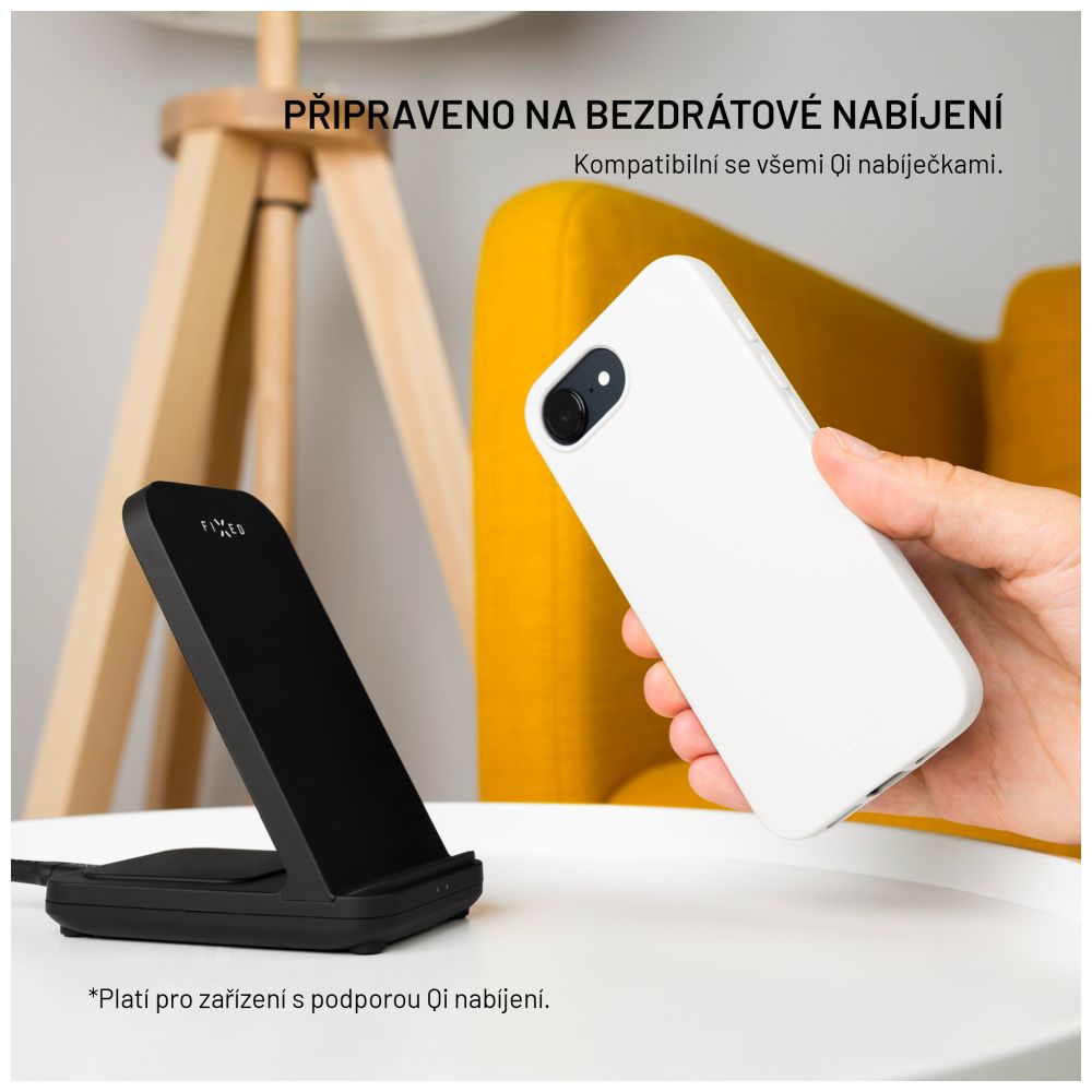TPU gelový kryt FIXED ReStory pro Apple iPhone 15, šedý
