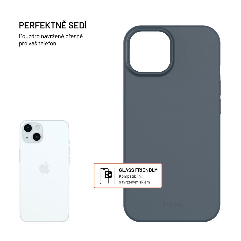 TPU gelový kryt FIXED ReStory pro Apple iPhone 15, modrý