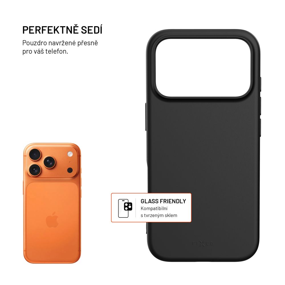 TPU gelový kryt FIXED ReStory pro Apple iPhone 17 Pro, černý