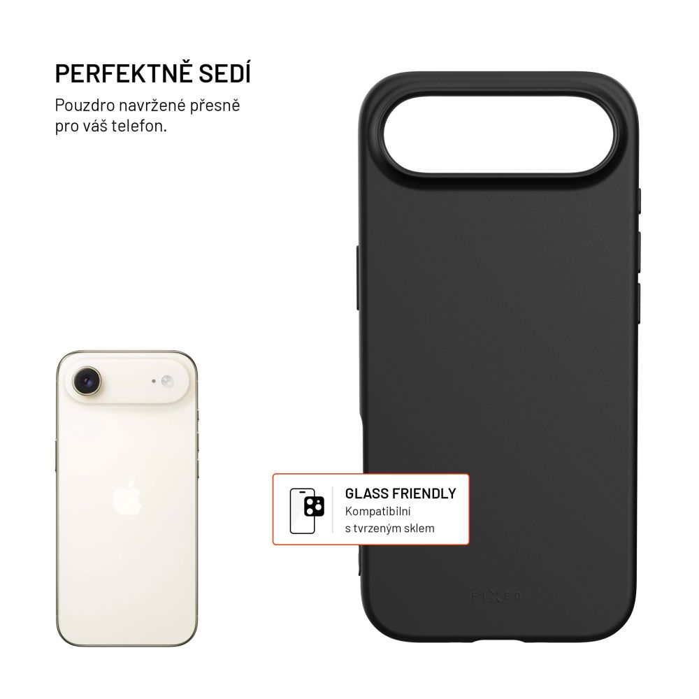 TPU gelový kryt FIXED ReStory pro Apple iPhone Air, černý