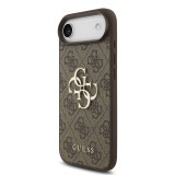 Guess PU 4G Metal Logo Zadní Kryt pro iPhone Air Brown