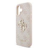Guess PU 4G Metal Logo Zadní Kryt pro iPhone 17 Pink