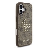 Guess PU 4G Metal Logo Zadní Kryt pro iPhone 17 Brown