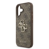 Guess PU 4G Metal Logo Zadní Kryt pro iPhone 17 Brown