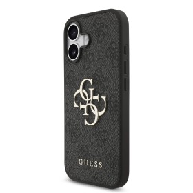 Zadný kryt Guess PU 4G Metal Logo pre Apple iPhone 17, sivá
