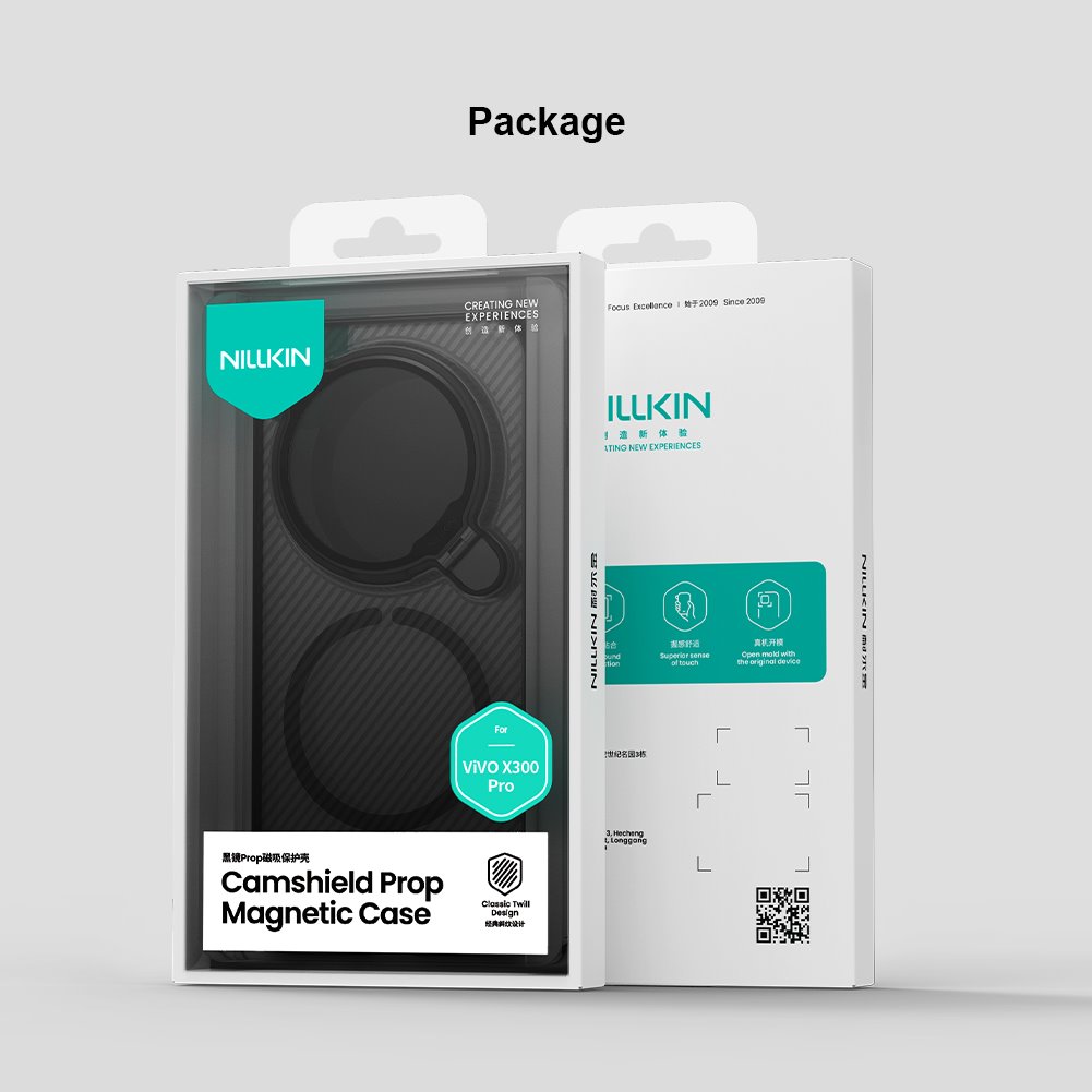 Nillkin CamShield Prop Magnetic Zadní Kryt pro Vivo X300 Pro Transparent Black