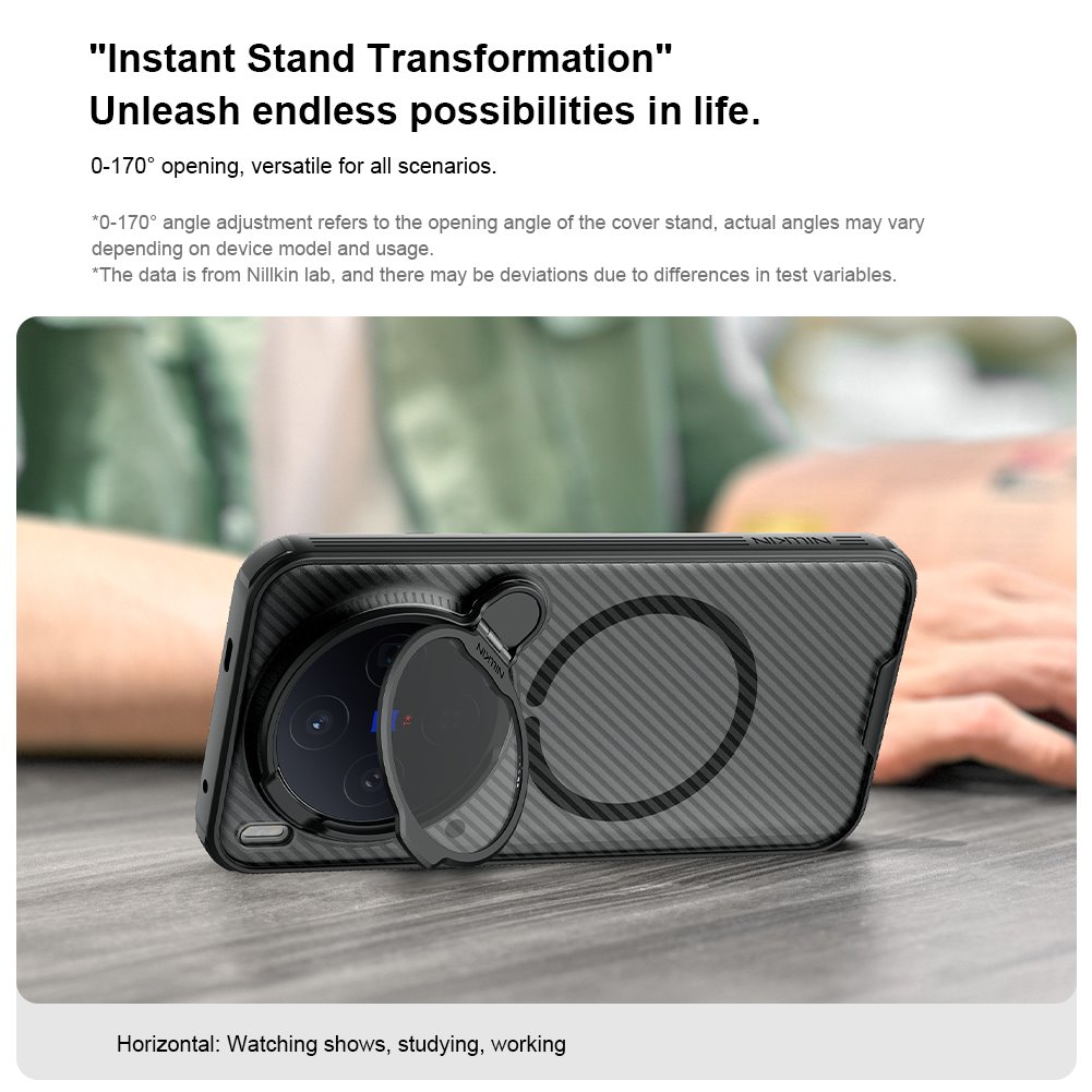 Nillkin CamShield Prop Magnetic Zadní Kryt pro Vivo X300 Transparent Black