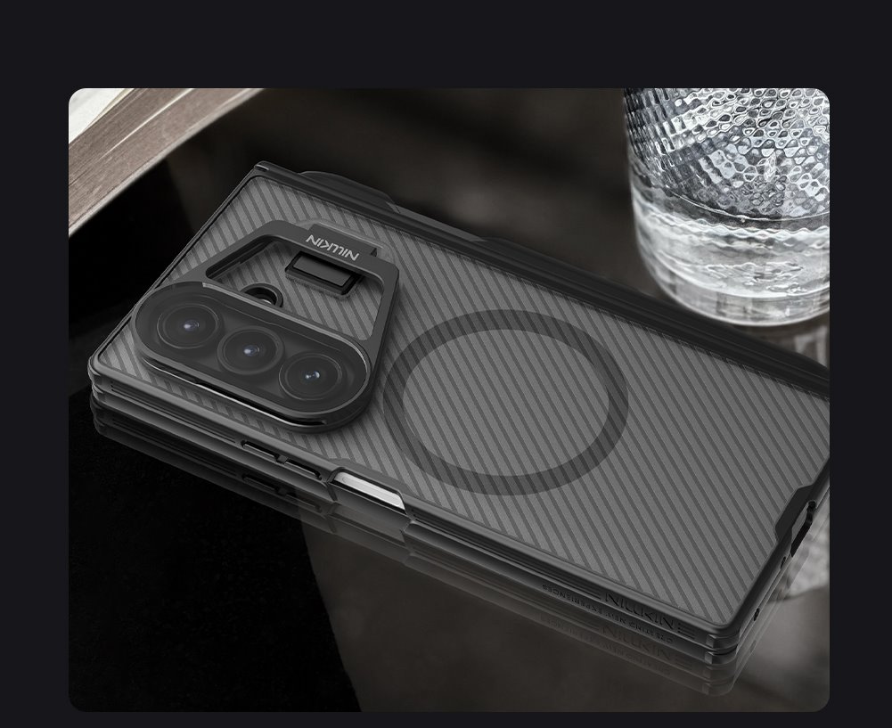 Nillkin CamShield Prop Magnetic Pen Slot Zadní Kryt pro Samsung Galaxy Z Fold 7 Transparent Black