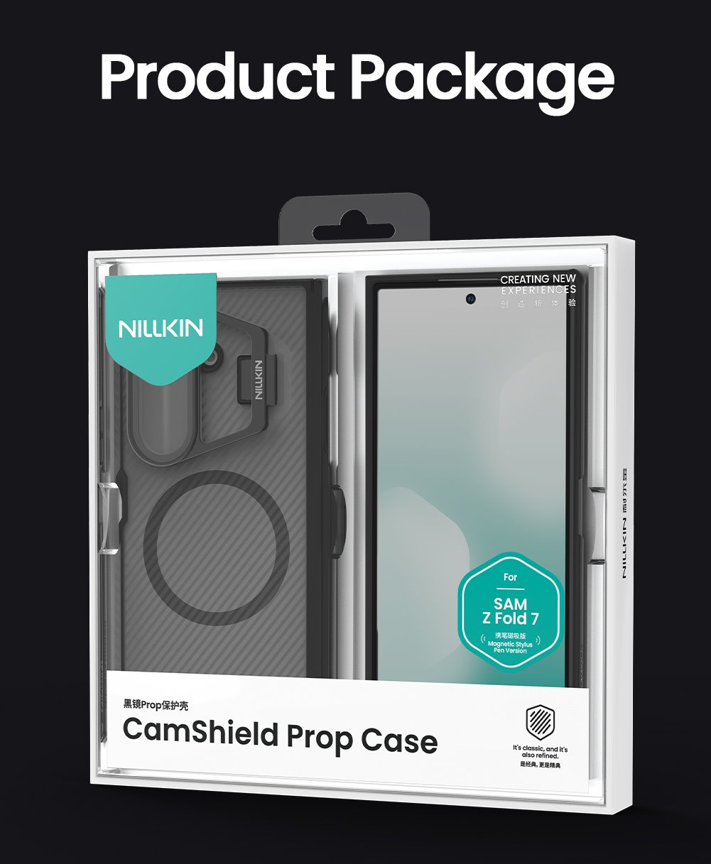 Nillkin CamShield Prop Magnetic Pen Slot Zadní Kryt pro Samsung Galaxy Z Fold 7 Transparent Black