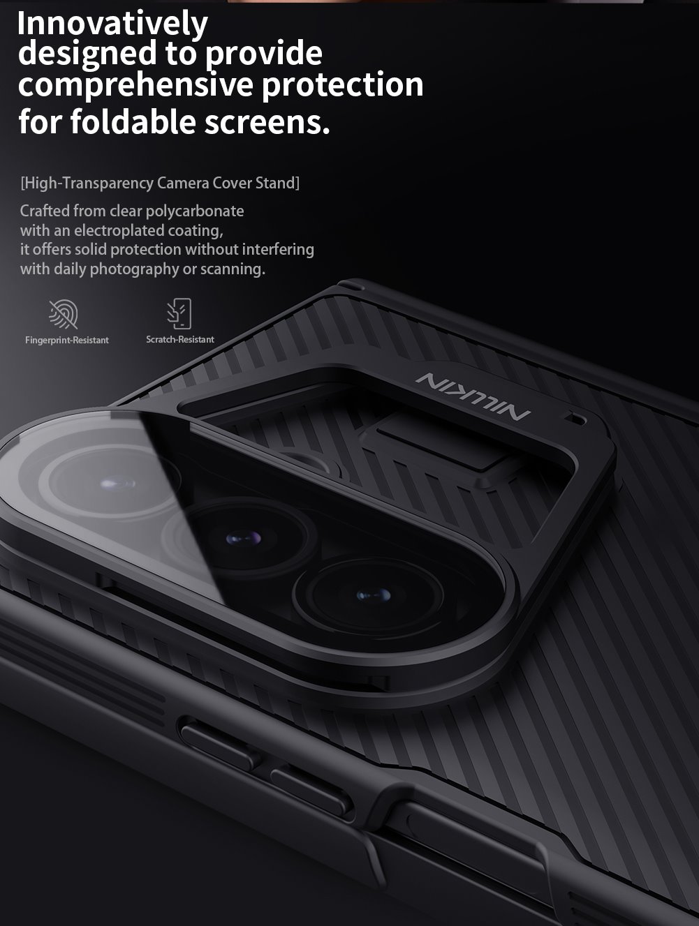 Nillkin CamShield Prop Magnetic (Transparent Lens) Zadní Kryt pro Samsung Galaxy Z Fold 7 Black