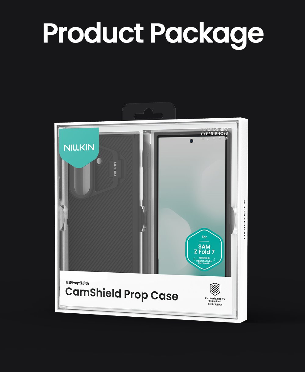 Nillkin CamShield Prop Magnetic Pen Slot (Transparent Lens) Zadní Kryt pro Samsung Galaxy Z Fold 7 Black