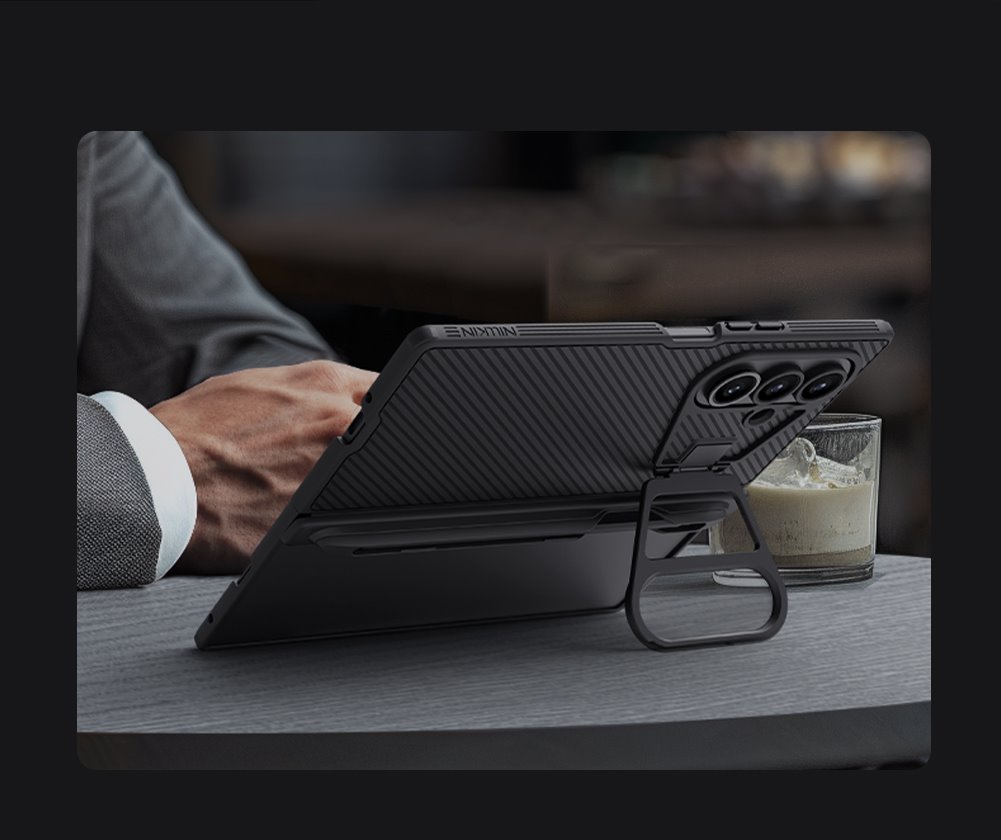 Nillkin CamShield Prop Magnetic Pen Slot (Transparent Lens) Zadní Kryt pro Samsung Galaxy Z Fold 7 Black