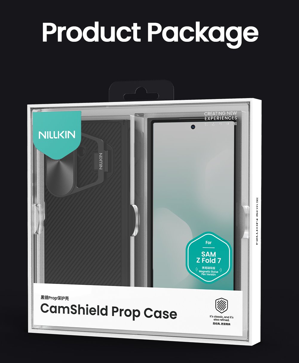 Nillkin CamShield Prop Magnetic Pen Slot Zadní Kryt pro Samsung Galaxy Z Fold 7 Black