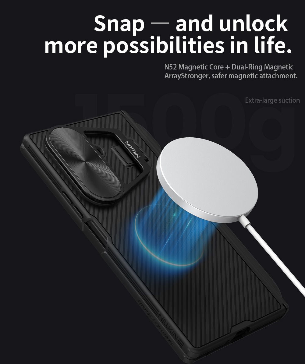 Nillkin CamShield Prop Magnetic Pen Slot Zadní Kryt pro Samsung Galaxy Z Fold 7 Black