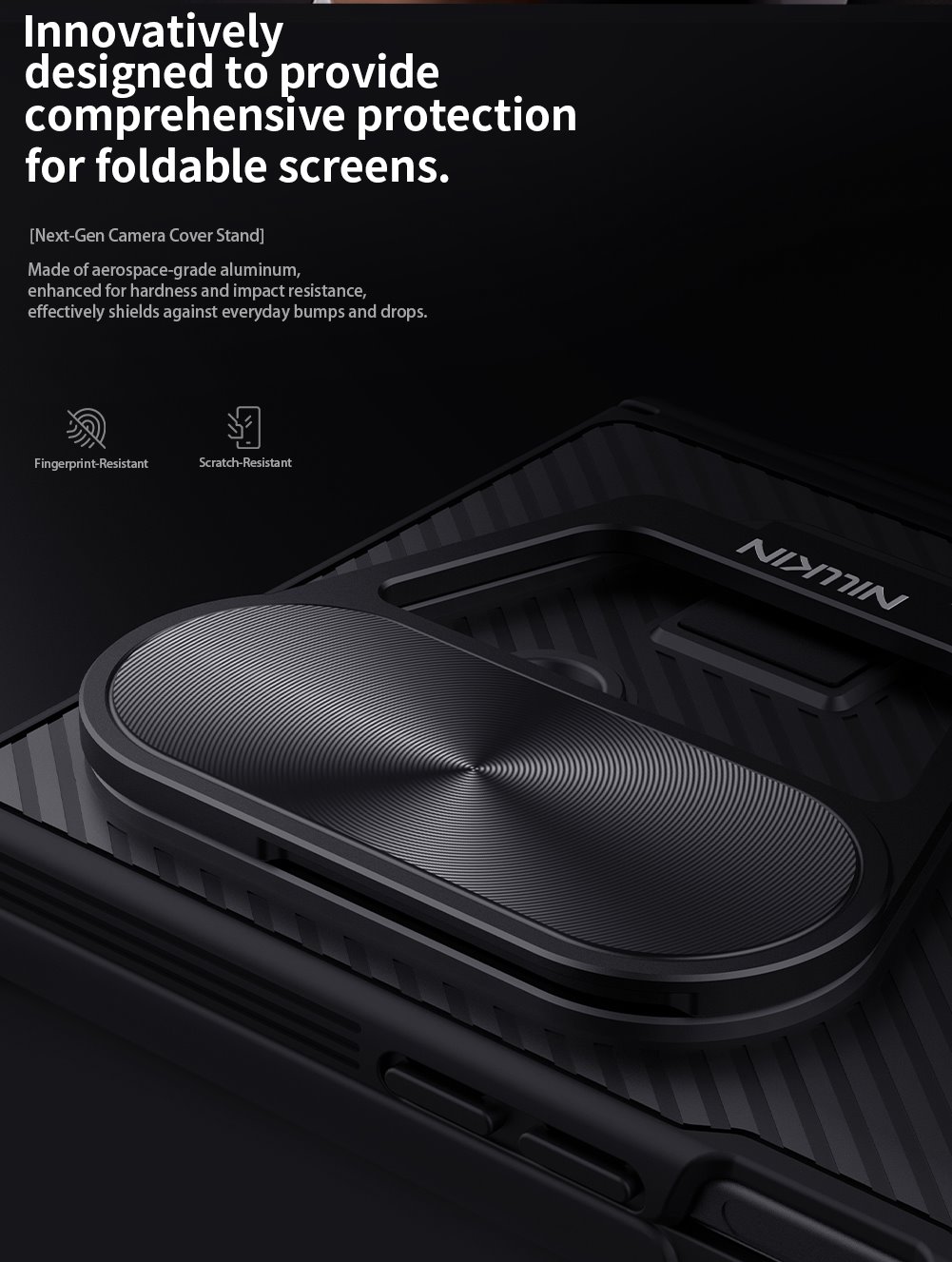 Nillkin CamShield Prop Magnetic Pen Slot Zadní Kryt pro Samsung Galaxy Z Fold 7 Black