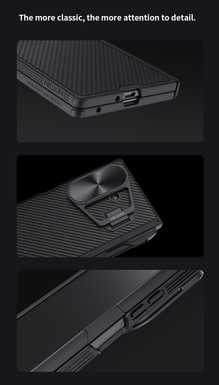 Nillkin CamShield Prop Magnetic Pen Slot Zadní Kryt pro Samsung Galaxy Z Fold 7 Black